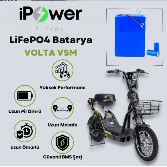 48v 12Ah Lifepo4 Akıllı BMS'li Batarya